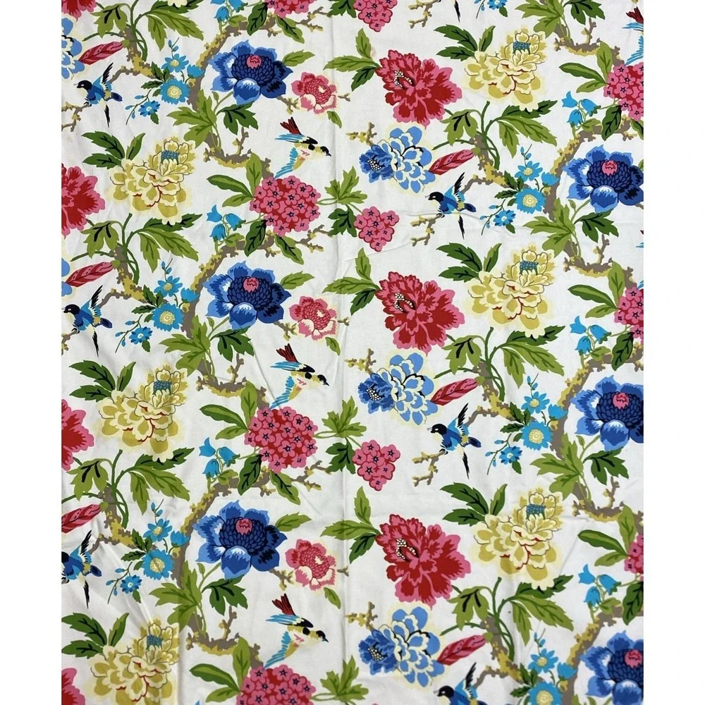 (1) Waverly Celeste Spring Birds Curtain Panel 50